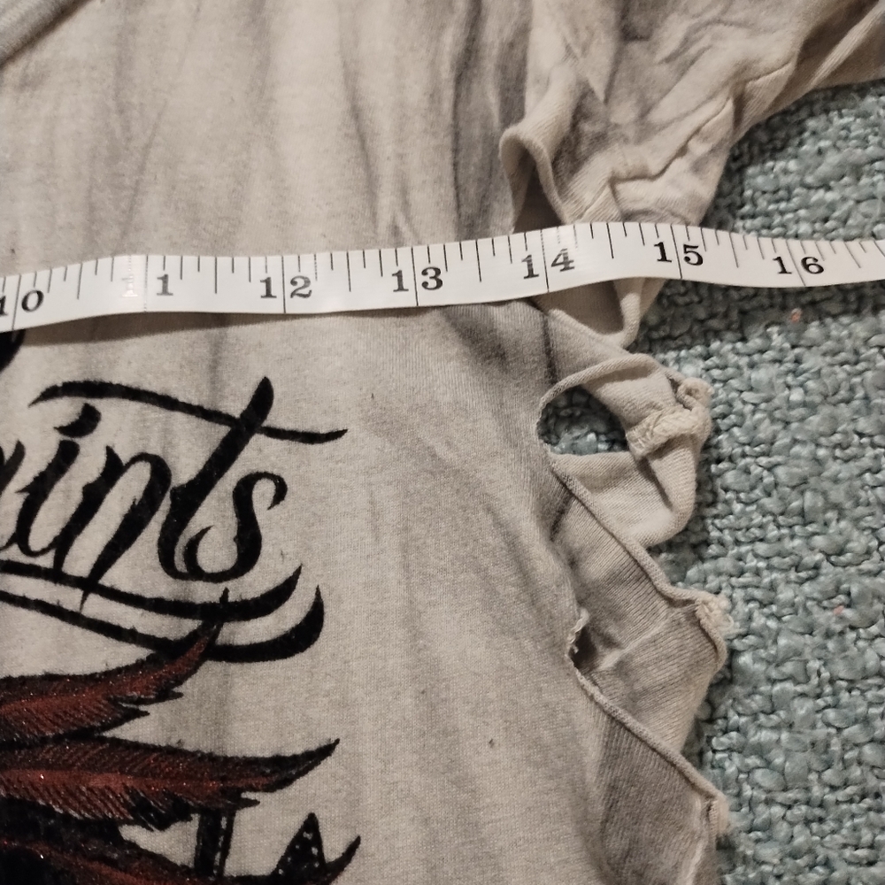 Rebel Saints Gray Graphic Short Sleeve Tee - Picture 3 of 5